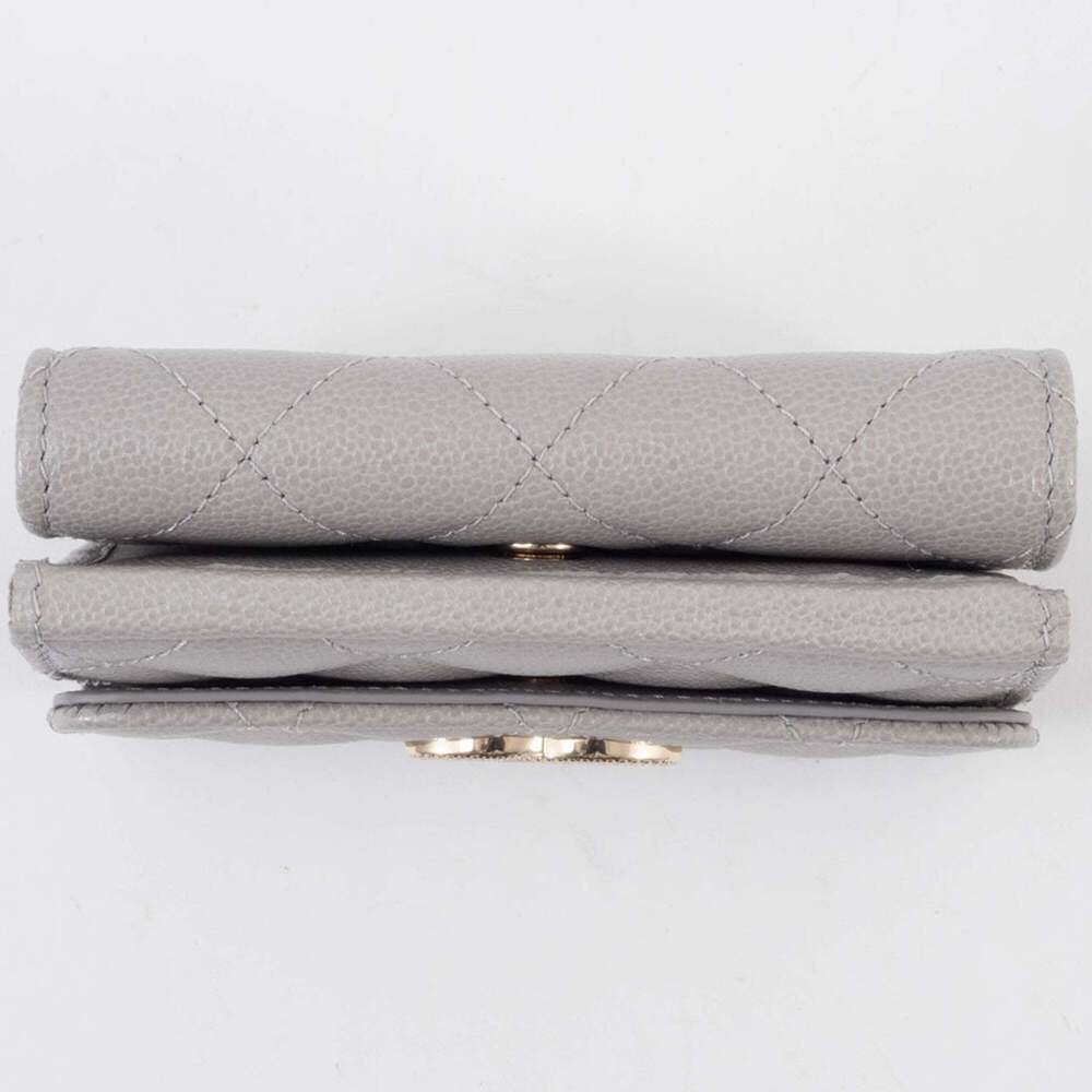 CHANEL Gray Caviar Leather Wallet - Picture 7 of 16